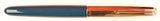 Parker 51 Custom in teal blue, gold cap - Fine nib