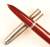 Parker 51 Classic in light burgundy, Steel cap - Fine nib