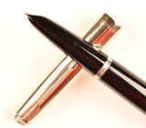 Parker 51 Custom in black, gold cap - Medium nib