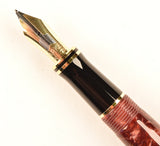 Parker Duofold International in burgundy marble - Medium nib