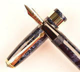Conway Stewart 27 Lever Filler in blue candystripe - Medium nib