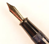 Conway Stewart 27 Lever Filler in blue candystripe - Medium nib