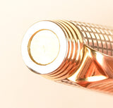 Parker 75 ballpoint in sterling silver Cisele design, Gold trim - USA