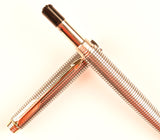 Parker 75 ballpoint in sterling silver Cisele design, Gold trim - USA