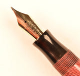 Parker Duofold Special  in rose and black herringbone, c1945 - Medium nib - Boxed