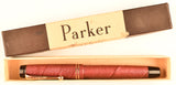 Parker Duofold Special  in rose and black herringbone, c1945 - Medium nib - Boxed