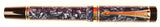 Parker Duofold Centennial in blue marble, Gold trim - Medium nib - Boxed
