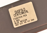 Parker Duofold Centennial in blue marble, Gold trim - Medium nib - Boxed