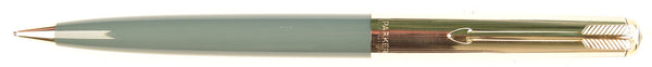 Parker 51 Custom Pencil in grey - gold cap - 0.9mm leads