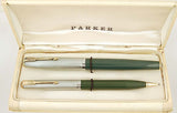 Parker 51 Vacumatic Pen & Pencil Set in Nassau Green
