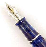 Conway Stewart 58 in blue marble - Medium 18k gold nib