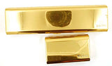 Sheaffer Imperial Brass Targa pen and ballpen with cases - Medium nib