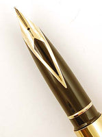 Sheaffer Imperial Brass Targa pen and ballpen with cases - Medium nib