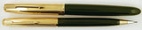 Parker 51 Custom Pen/Pencil Set in forest green, Gold caps - Fine nib