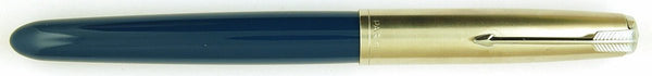 Parker 51 Classic in teal blue, Steel cap - Broad nib