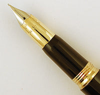 Sheaffer Crest fountain pen/ballpen in black with gold cap - Medium nib