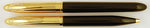 Sheaffer Crest fountain pen/ballpen in black with gold cap - Medium nib