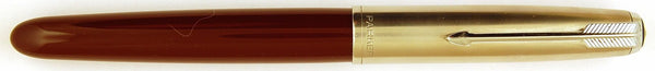 Parker 51 Classic in dark burgundy, Steel cap - Medium stub nib