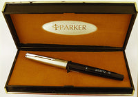 Parker 51 Classic Mk2 in black, Steel cap, boxed - Fine nib