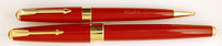 Parker 17 Super Pen & Pencil Set in burgundy - Fine 14k gold nib