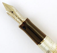 Parker Duofold Presidential Esparto in Sterling silver - 18k medium nib