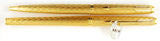 Parker 180 Pen/Ballpoint set in gold plated basket weave