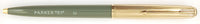Parker 51 Custom ballpen in grey - Rolled gold cap