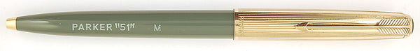 Parker 51 Custom ballpen in grey - Rolled gold cap