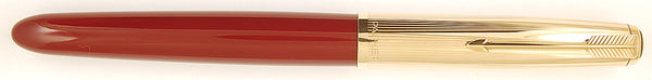 Parker 51 Custom in light burgundy, Gold cap - Medium nib