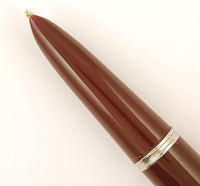 Parker 51 Classic in dark burgundy, Steel cap - Medium Stub nib