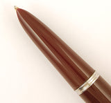 Parker 51 Classic in dark burgundy, Steel cap - Medium Stub nib