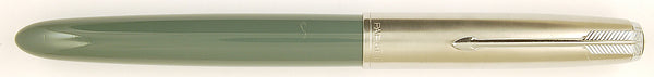 Parker 51 Classic in grey, Steel cap - Medium Italic nib