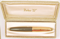 Parker 51 Custom in grey, Gold cap - Medium nib