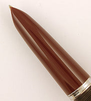 Parker 51 Custom in burgundy, Rolled Silver cap - Fine nib