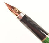 Parker 75 in Malachite green with Chinese characters - Extra fine 18k nib