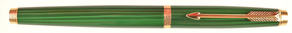 Parker 75 in Malachite green with Chinese characters - Extra fine 18k nib
