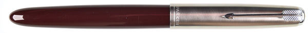 Parker 51 Classic in dark burgundy, Steel cap - Broad nib