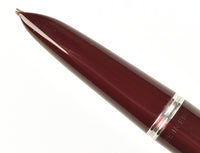 Parker 51 Classic in dark burgundy, Steel cap - Broad nib