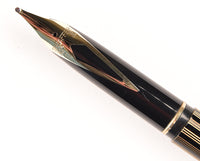 Sheaffer Slim Targa triple set in Regency Stripe design - Broad 14k gold nib