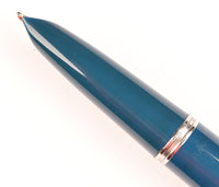 Parker 51 Classic in teal blue, Steel cap - Broad nib