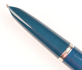 Parker 51 Classic in teal blue, Steel cap - Broad nib
