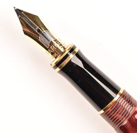 Parker Duofold International in burgundy marble - Fine nib