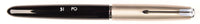 Parker 51 Classic in black, Steel cap, boxed - Fine Oblique nib