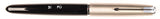 Parker 51 Classic in black, Steel cap, boxed - Fine Oblique nib