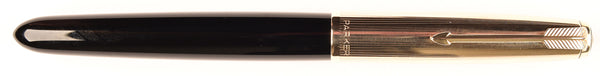 Parker 51 Custom in black, Gold cap - Broad stub nib