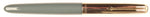 Parker 51 Custom in grey, Gold cap - Oblique nib