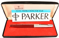 Parker 51 Classic Mk2 in burgundy, Steel cap - Medium nib
