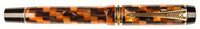 Parker Duofold Centennial in amber check - Medium nib