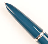 Parker 51 Classic in teal blue, Steel cap - Fine nib