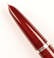 Parker 51 Custom in light burgundy, Gold cap - Fine nib